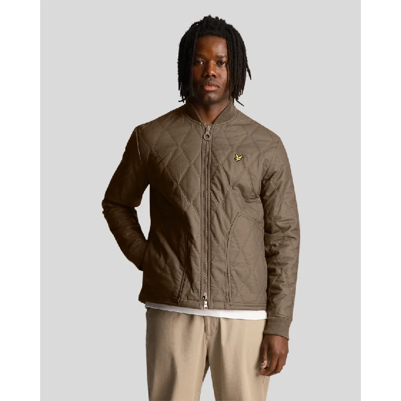 Winter-Ready Men's CoatsLyle & Scott Branded Linden Khaki Short Lightweight Jacket