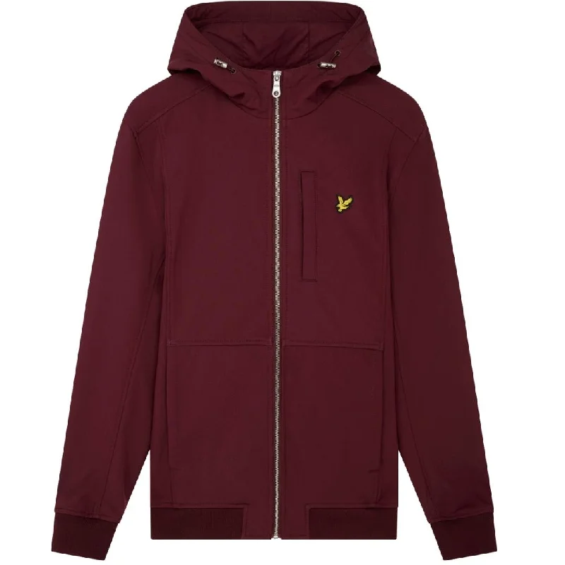 Affordable Men's Winter CoatsLyle & Scott Branded Logo Burgundy Hooded Softshell Jacket Affordable Men's Winter CoatsLyle & Scott Branded Logo Burgundy Hooded Softshell Jacket
