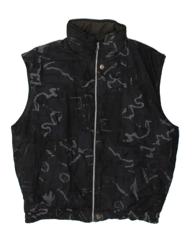 Men's Coats with HoodsMARCEL CLAIR Mens Graphic Reversible Gilet UK 42 XL Black Polyester Men's Coats with HoodsMARCEL CLAIR Mens Graphic Reversible Gilet UK 42 XL Black Polyester