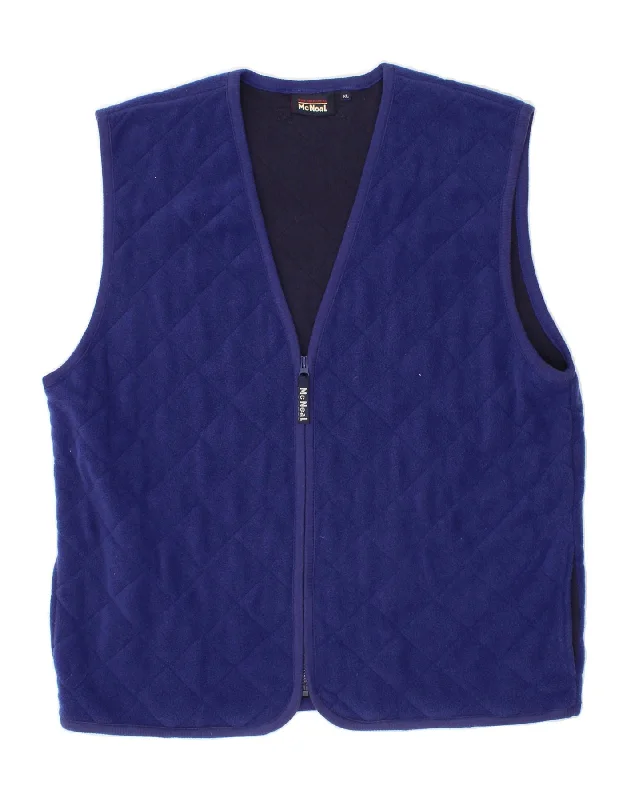 Stylish Men's Biker JacketsMCNEAL Mens Fleece Gilet UK 42 XL Navy Blue Polyester