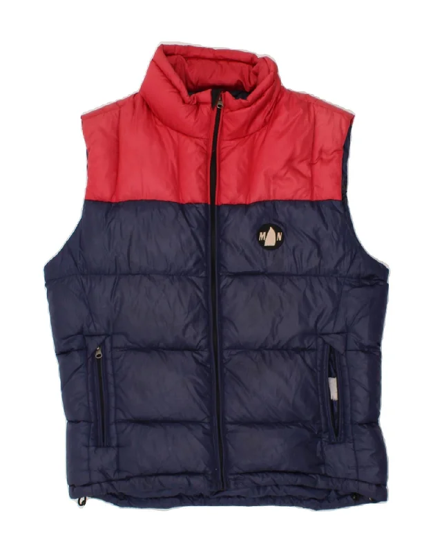 Waterproof Men's ParkasMURPHY & NYE Mens Padded Gilet UK 42 XL Navy Blue Colourblock Polyamide