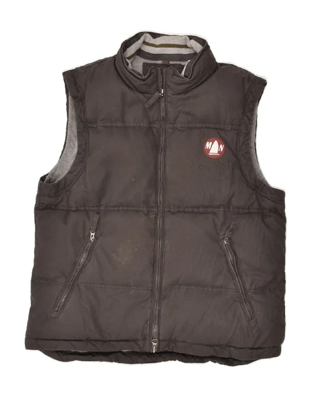 Casual Men's Bomber JacketsMURPHY & NYE Mens Padded Gilet UK 44 2XL Brown Polyester