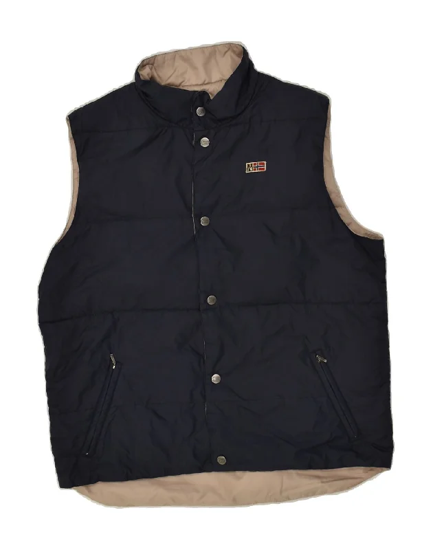 Men's Coats with Slim FitsNAPAPIJRI Mens Graphic Padded Reversible Gilet UK 38 Medium Navy Blue Men's Coats with Slim FitsNAPAPIJRI Mens Graphic Padded Reversible Gilet UK 38 Medium Navy Blue