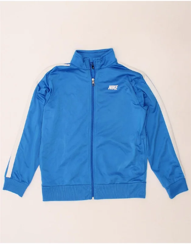 Men's Coats with HoodsNIKE Boys Tracksuit Top Jacket 13-14 Years XL Blue Colourblock Polyester Men's Coats with HoodsNIKE Boys Tracksuit Top Jacket 13-14 Years XL Blue Colourblock Polyester