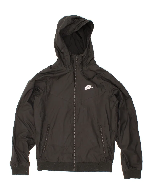 Men's Coats for Every OccasionNIKE Mens Hooded Rain Jacket UK 36 Small Black Polyester