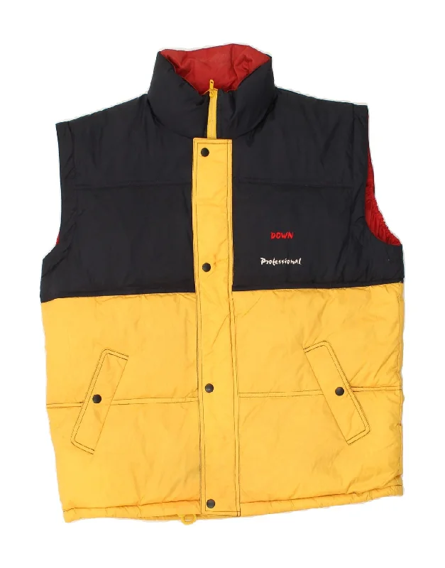 Men's Coats with Snap ButtonsNORTHLAND Mens Padded Gilet UK 38 Medium Yellow Colourblock Nylon Men's Coats with Snap ButtonsNORTHLAND Mens Padded Gilet UK 38 Medium Yellow Colourblock Nylon