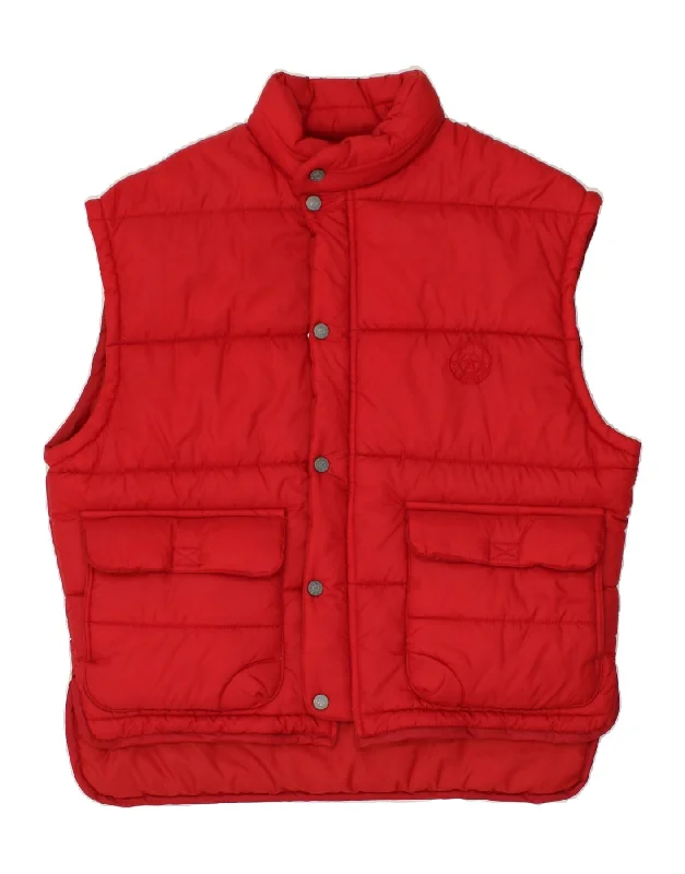 Designer Men's OvercoatsOIL COMPANY Mens Padded Gilet UK 36 Small Red Polyester