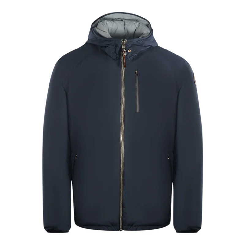 Men's Coats with Adjustable SleevesParajumpers Reversible Navy Blue Jacket