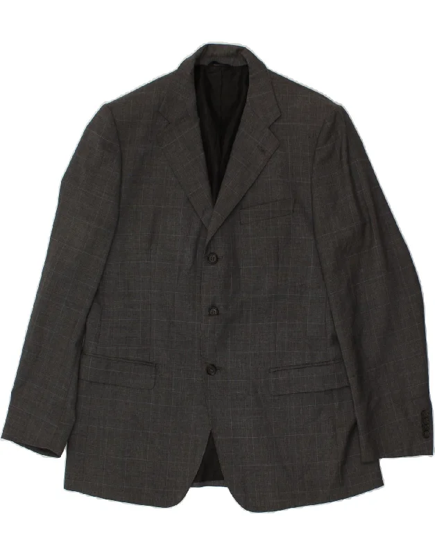 Men's Coats with Tactical FeaturesPIERRE CARDIN Mens 3 Button Blazer Jacket IT 52 XL Grey Check Wool Men's Coats with Tactical FeaturesPIERRE CARDIN Mens 3 Button Blazer Jacket IT 52 XL Grey Check Wool
