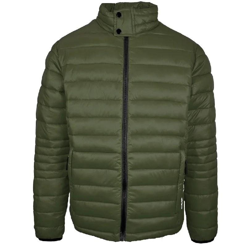 Unique Men's Flight JacketsPlein Sport Plain Padded Green Jacket
