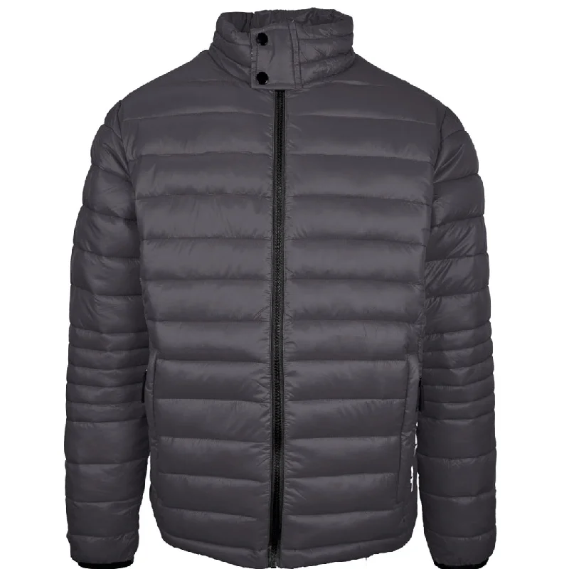 Men's Coats for BikingPlein Sport Plain Padded Grey Jacket
