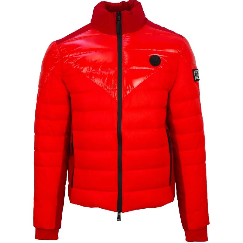 Men's Coats for Dressy OccasionsPlein Sport Plain Quilted Red Jacket
