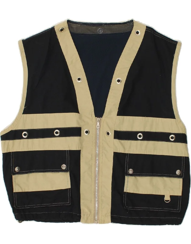 Men's Coats for Skinny MenPOLBOT Mens Utility Gilet UK 38 Medium Black Colourblock Polyester Men's Coats for Skinny MenPOLBOT Mens Utility Gilet UK 38 Medium Black Colourblock Polyester