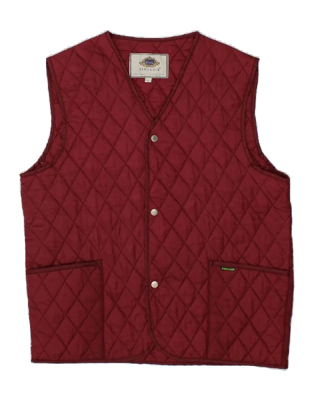 Men's Coats for SnowboardingSINCLAIR Mens Quilted Gilet UK 40 Large Red Nylon