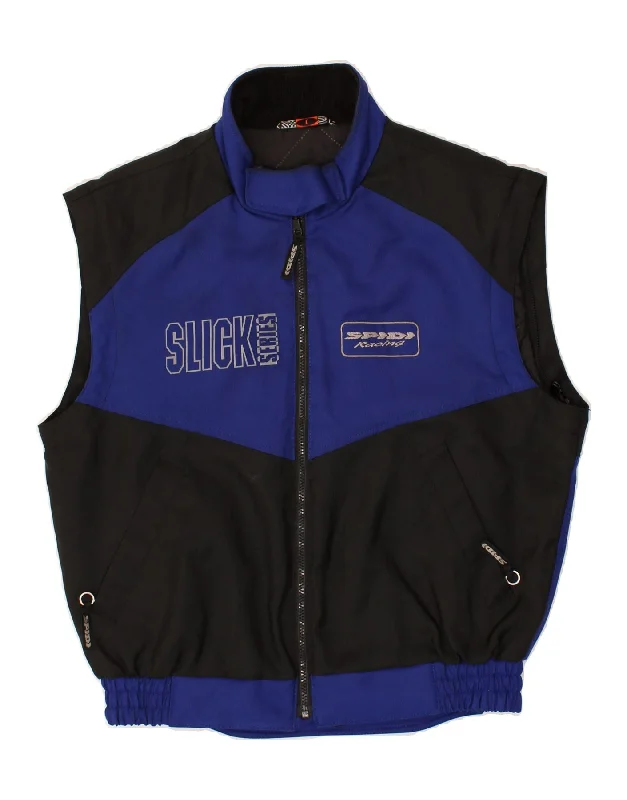 Men's Coats for HikingSPIDI Mens Graphic Moto Racer Gilet UK 40 Large Blue Colourblock Polyester Men's Coats for HikingSPIDI Mens Graphic Moto Racer Gilet UK 40 Large Blue Colourblock Polyester