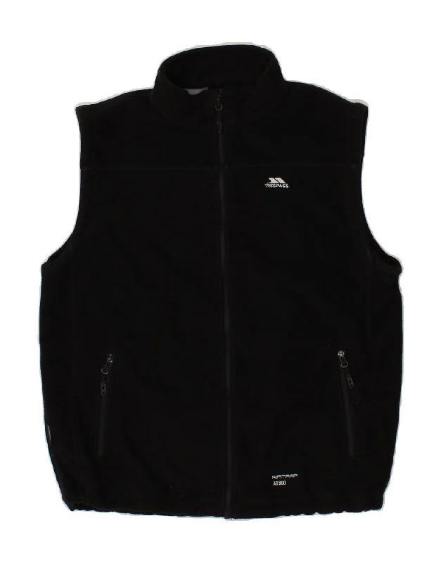 Men's Coats for HikingTRESPASS Mens Fleece Gilet UK 42 XL Black Polyester