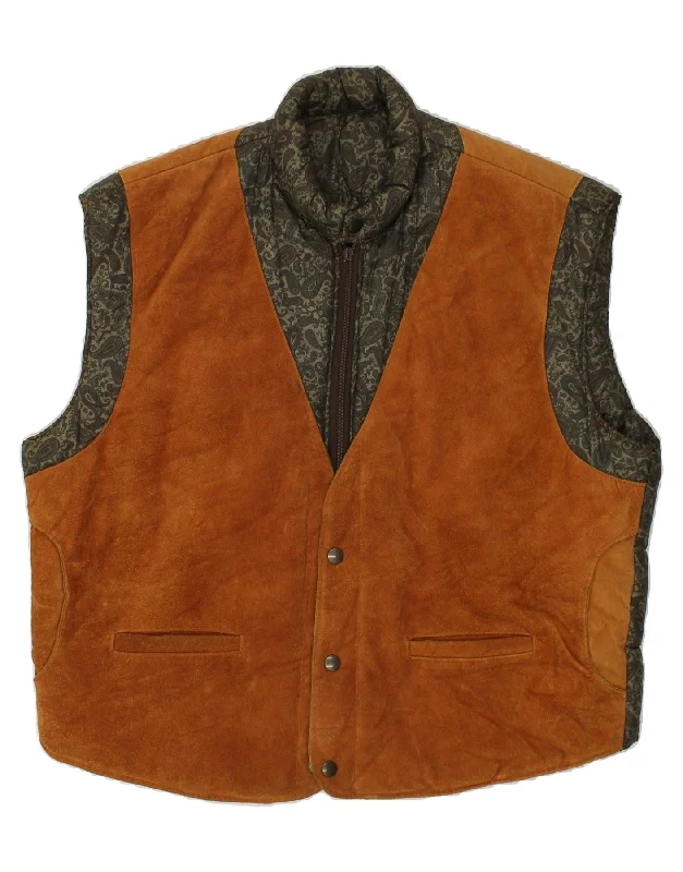 Men's Coats for AutumnVERA PELLE Mens Leather Padded Gilet IT 56 3XL Brown Paisley Leather Men's Coats for AutumnVERA PELLE Mens Leather Padded Gilet IT 56 3XL Brown Paisley Leather