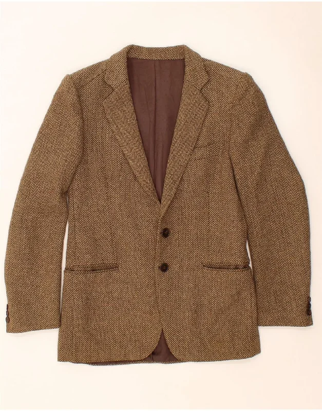 Men's Coats with LiningVINTAGE Mens 2 Button Blazer Jacket IT 46 Small Brown Herringbone Men's Coats with LiningVINTAGE Mens 2 Button Blazer Jacket IT 46 Small Brown Herringbone
