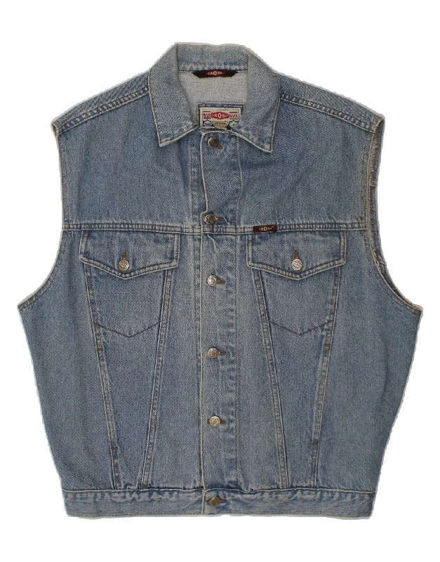 Waterproof Men's ParkasVINTAGE Mens Denim Gilet UK 38 Medium Blue