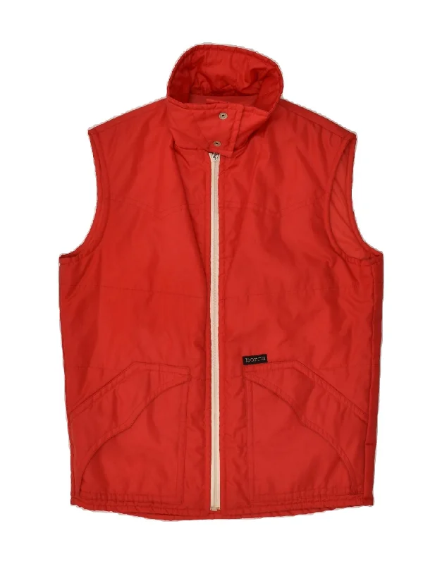 Men's Coats for Snowy WeatherVINTAGE Mens Gilet UK 40 Large Red