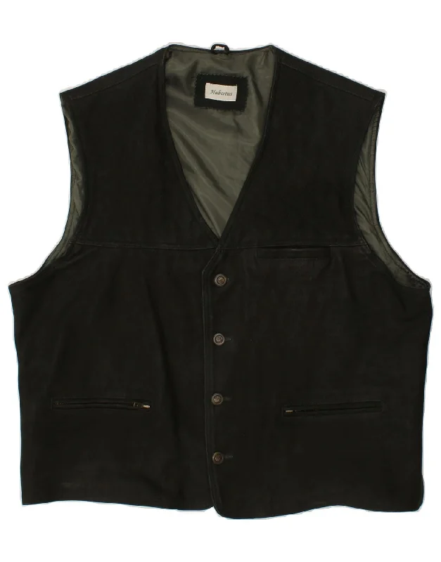 Men's Coats for City WearVINTAGE Mens Leather Gilet UK 42 XL Green Leather