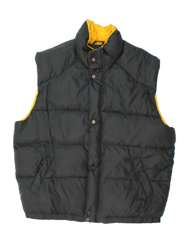 Men's Coats for Big and TallVINTAGE Mens Padded Gilet UK 42 XL Black Polyester