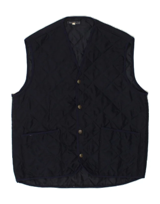 Men's Coats with Tactical FeaturesVINTAGE Mens Quilted Gilet UK 38 Medium Navy Blue Polyester Men's Coats with Tactical FeaturesVINTAGE Mens Quilted Gilet UK 38 Medium Navy Blue Polyester