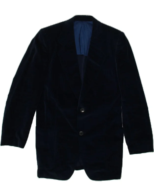 Unique Men's Flight JacketsVINTAGE Mens Slim Fit 2 Button Blazer Jacket IT 50 Large Navy Blue Unique Men's Flight JacketsVINTAGE Mens Slim Fit 2 Button Blazer Jacket IT 50 Large Navy Blue