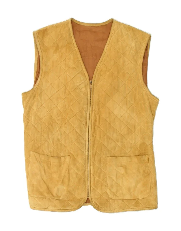 Practical Men's RaincoatsVINTAGE Mens Suede Quilted Gilet UK 38 Medium Beige Leather Practical Men's RaincoatsVINTAGE Mens Suede Quilted Gilet UK 38 Medium Beige Leather