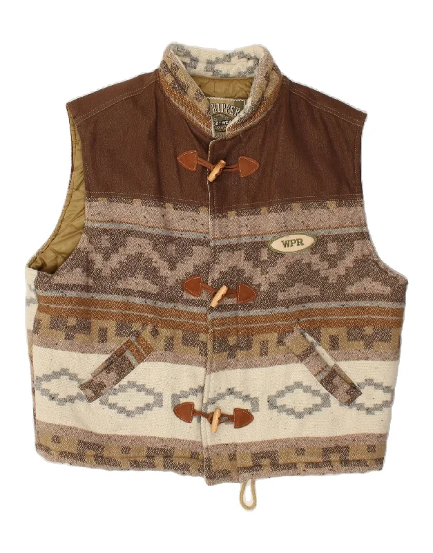 Men's Coats with Hand WarmersWEIPPER Mens Gilet UK 42 XL Brown Colourblock