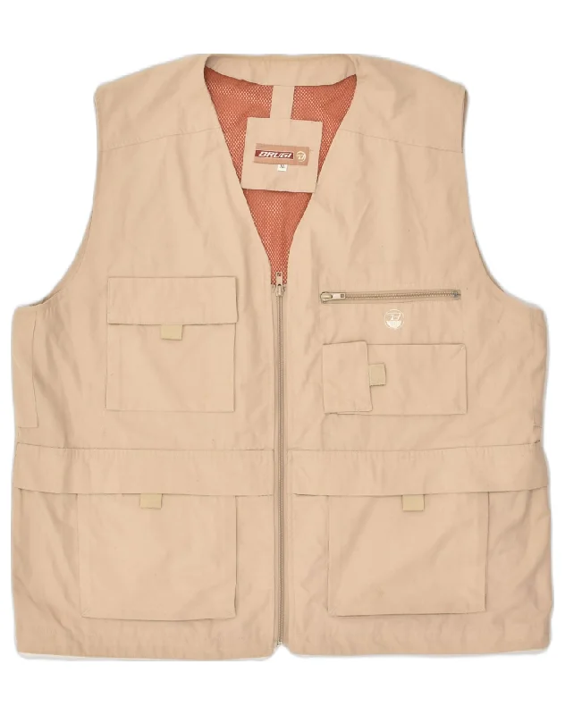 Men's Coats for Winter SportsBRUGI Mens Utility Gilet UK 42 XL Beige Polyester