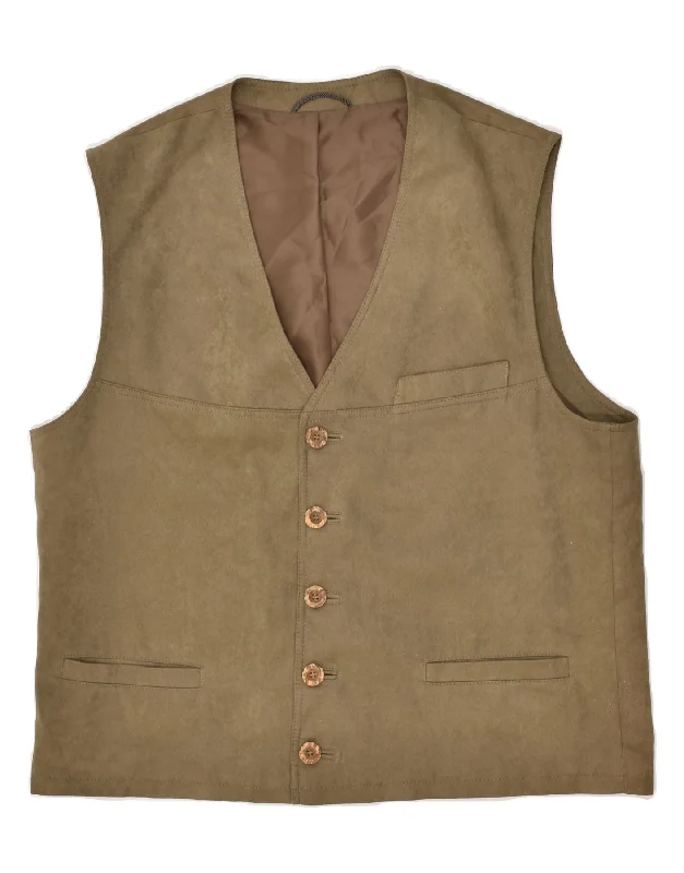 Men's Coats with Slim FitsC&A Mens Slim Fit Gilet IT 54 2XL Brown Polyester