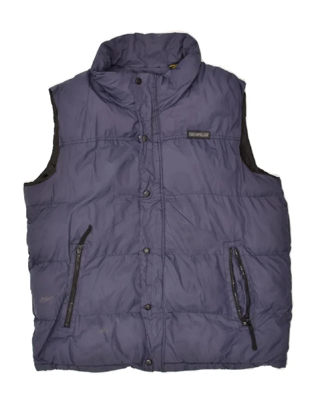 Men's Coats for Snowy WeatherCAT Mens Padded Gilet UK 42 XL Navy Blue Nylon