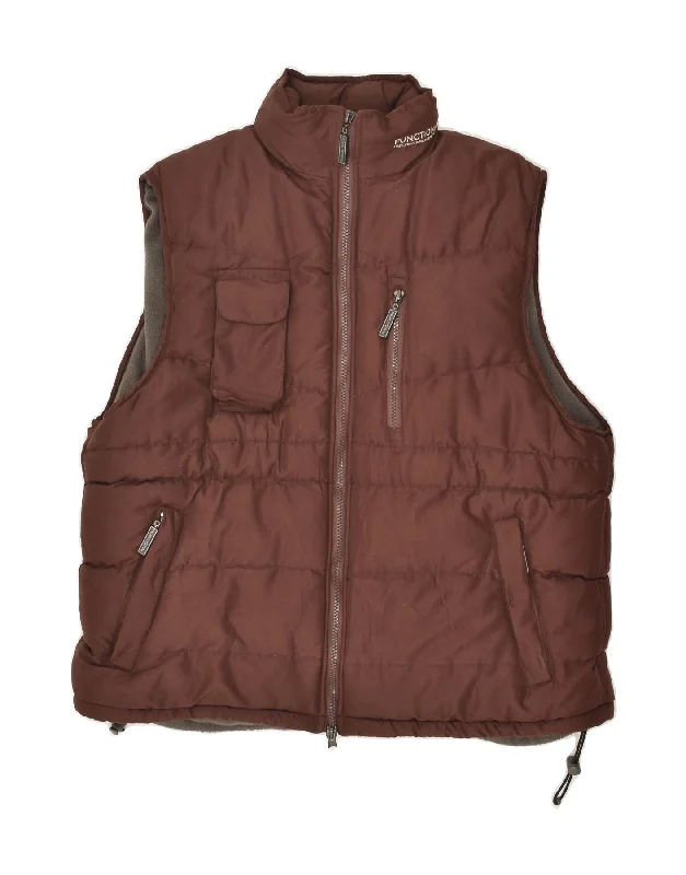 Men's Coats with Down InsulationEARTHBOUND Mens Hooded Padded Gilet UK 42 XL Brown Polyester