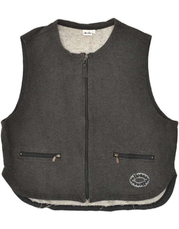 Men's Coats with Synthetic InsulationELLESSE Mens Gilet UK 40 Large Grey Cotton