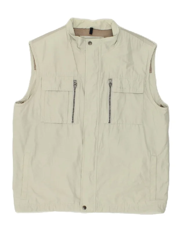 Men's Coats with HoodsGEOX Mens Utility Gilet UK 44 2XL Grey Cotton
