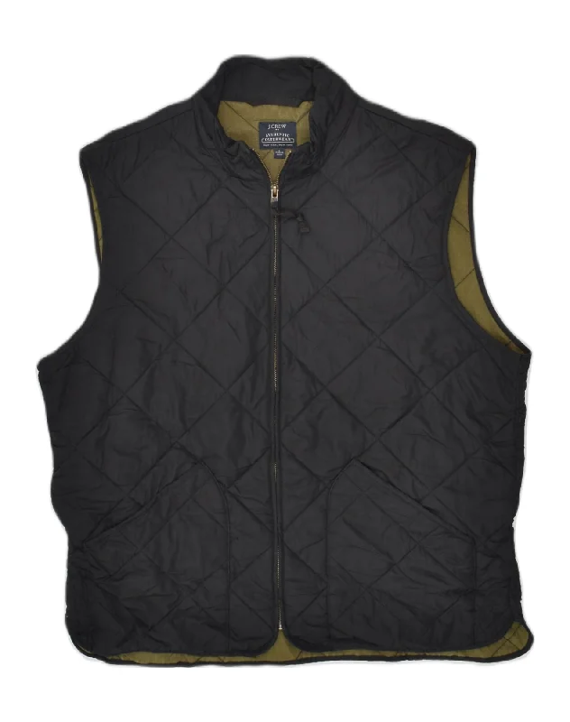 Men's Coats with Adjustable SleevesJ. CREW Mens Quilted Gilet UK 40 Large Black Polyester Men's Coats with Adjustable SleevesJ. CREW Mens Quilted Gilet UK 40 Large Black Polyester