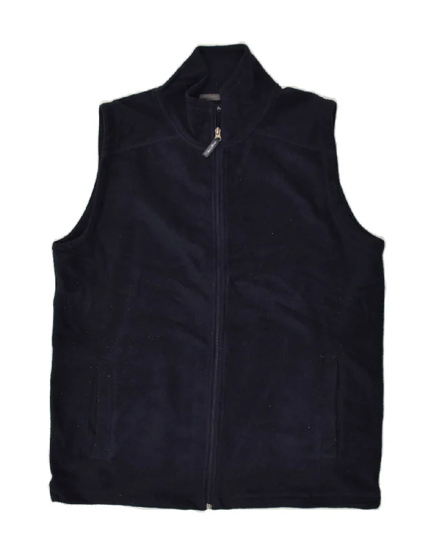 Versatile Men's Pea CoatsJAMES PRINGLE Mens Fleece Gilet UK 38 Medium Navy Blue Polyester