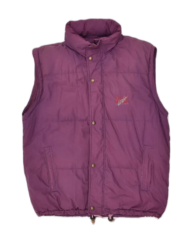 Men's Coats with Breathable FabricMC KEE'S Mens Hooded Padded Gilet UK 42 XL Purple