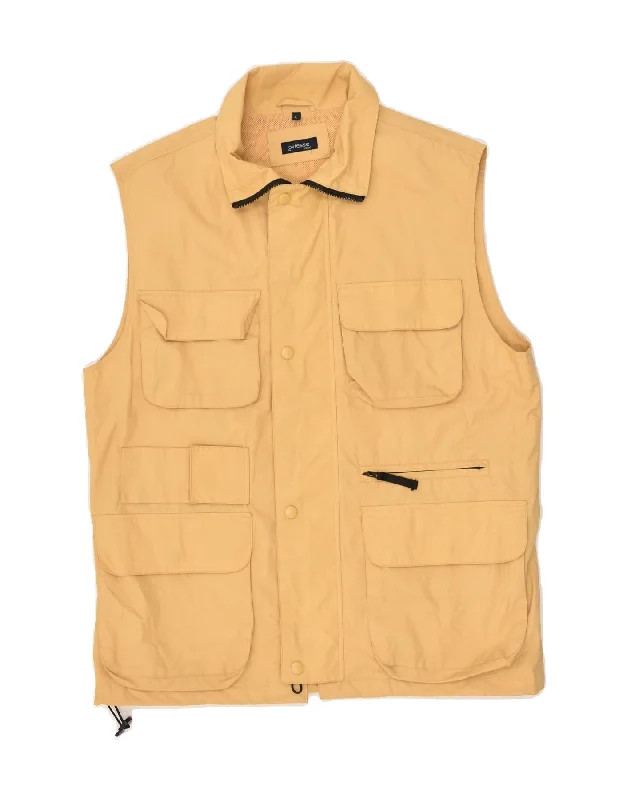 Men's Coats for Skinny MenOVIESSE Mens Utility Gilet UK 40 Large Yellow Polyester