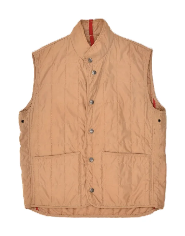 Men's Coats for Casual WearTRUSSARDI Mens Quilted Gilet IT 48 Medium Brown Polyester