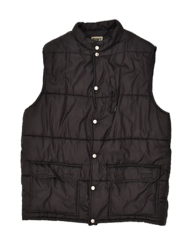 Men's Coats with LiningVINTAGE Mens Padded Gilet UK 42 XL Black
