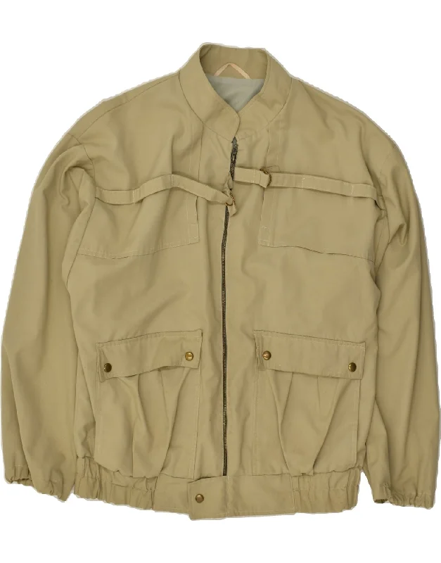 Men's Coats for Big and TallVINTAGE Mens Utility Gilet UK 42 XL Khaki Polyester